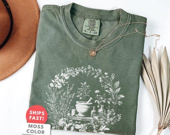 Vintage Herbalism Shirt: Comfort Colors Herbalist Botanical T-Shirt
