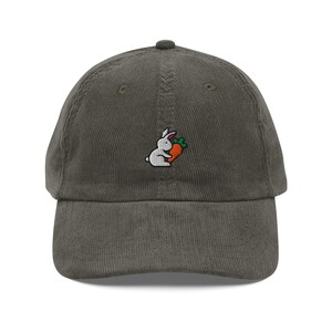 Häschen Baseballmütze, Geschenk für Hasenliebhaber, süße Ostermütze, nachhaltige Kordmütze, für Sie und Ihn, lustiger Vintage Hut