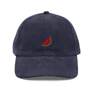 Watermelon Baseball Cap, Gift For Watermelon Lovers, Cute Fruit Corduroy Cap, Sustainable Hat, For Him & Her, Embroidery, Vintage Funny Hat