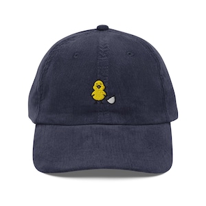 Cute Chicken Baseball Cap, Gift For Chicken Lovers, Cute Pet Corduroy Cap, Sustainable Hat, For Him & Her, Embroidery, Vintage Funny Hat