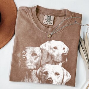 Camiseta Labrador | Camiseta Vintage com Retrato de Labrador | Presente para Pais e Mães de Labradores | Camiseta Comfort Colors com Estampa da Raça Labrador imagem 2