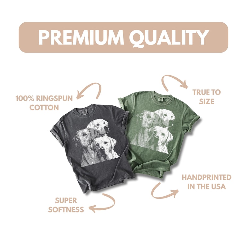 Camiseta Labrador | Camiseta Vintage com Retrato de Labrador | Presente para Pais e Mães de Labradores | Camiseta Comfort Colors com Estampa da Raça Labrador imagem 8