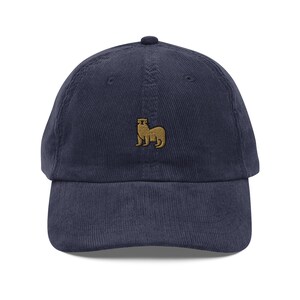 Otter Baseball Cap, Gift For Otter Lovers, Cute Animal Corduroy Cap, Sustainable Hat, For Him & Her, Embroidery, Vintage Funny Hat