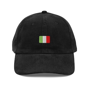Italy Flag Baseball Cap, Gift For Italy Flag Lovers, Cute Italy Corduroy Cap, Sustainable Hat, Embroidered Hat, Vintage Funny Hat, Italy