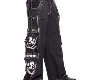 パンツ semantic design Industrial Strap Cargo Size 31x33 Semantic Design Cargo Pants Black Bondage Pants