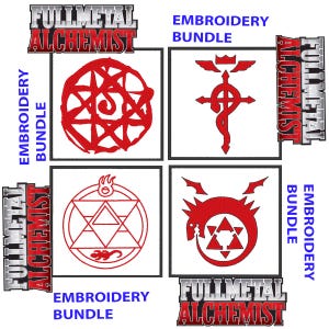 Full Metal Alchemist - Alchemy symbols Digitized Embroidery Bundle