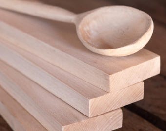 Basswood blanks, set of 4 blocks for spoon carving