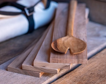 Walnut wood blanks, set of 4 blocks for spatula carving