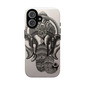 Phone Cases, Hindu Elephant Bollywood Design, Enchanted Spiritual Animal, Tough Case, Protective Cover, Gift for Spirituality Lovers, Unique