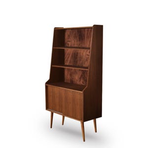 Highboard, vintage highboard, retro highboard, mid-century highboard, wooden highboard, storage cabinet, tall sideboard, designer highboard
