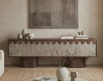 Credenza moderna di metà secolo MERROW, consolle multimediale, stile anni '60