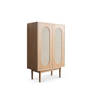 Highboard, vintage highboard, retro highboard, mid-century highboard, wooden highboard, storage cabinet, tall sideboard, designer highboard
