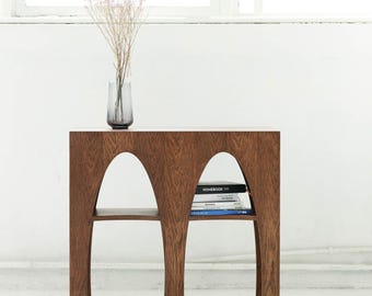 VIRGO Konsolentisch aus Holz, Mid-Century Moderner Flur-Beistelltisch