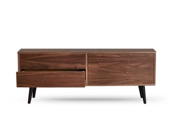 Eichenholz TV-Ständer, Retro Media Konsolenschrank