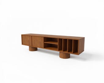 Credenza TOS, finitura CLASSY, consolle multimediale, porta dischi in vinile