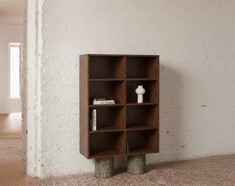 Libreria SOTA, scaffalatura per dischi in vinile, libreria, vintage, astratta,