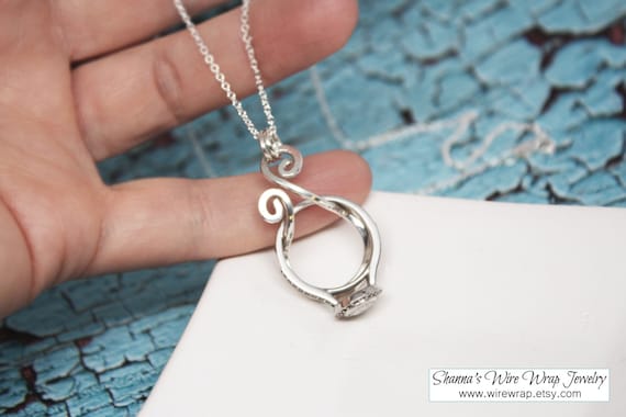 Ring Holder Necklace Silver Wedding Ring Holder Necklace Etsy