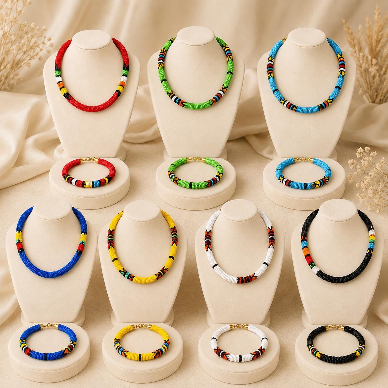 Maasai bead necklace - Etsy 日本