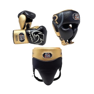 Rival Boxing Gloves Set |Leather boxing Gloves | Boxing Gear boxing set | Leather gloves | birthday Gift for men l headgear l grion guard