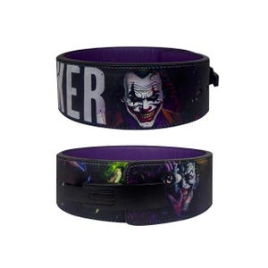 Handmade Joker Anime weightlifting lever belt, Gym leather belt, Custom Lever belt, Power lifting gym belt, best gift for him