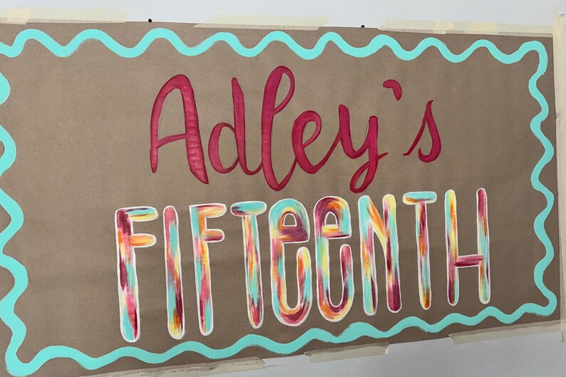 Birthday Banner, Personalized Party Banner, Custom Sign, and Milestone ...
