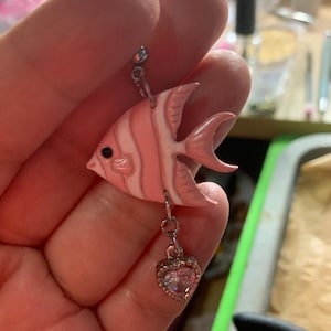 Handmade Polymer Clay Fish Earrings: Ocean Animal Jewelry