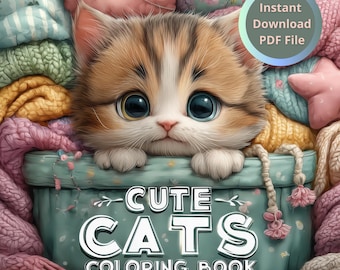 Realistische kattenkleurplaten – 32 levensechte kittenprintables voor volwassenen en kinderen – afdrukbare kleurboek pdf schattige katten