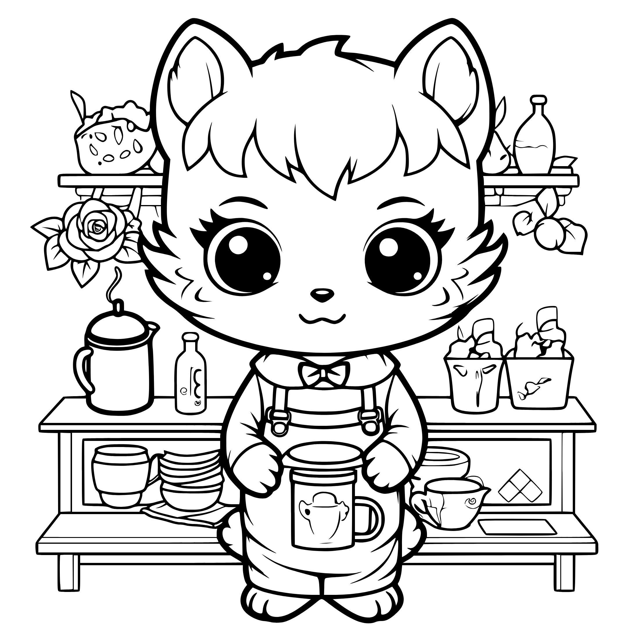Cozy Cat Coloring Pages – Printable Bundle of 33 Cute Cat Illustrations ...