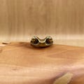 Vintage Brass Frog Ring with Adjustable Band – Creative Open Design Symbolizing Transformation and Prosperity Gift for Her or Him