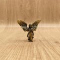 Solid Brass Angel Figurine with Detailed Wings – Small Guardian Statue Symbolising Peace, Light, and Spiritual Protection
