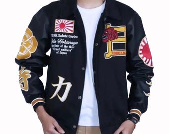 JUN MEN 70s 80s 刺繍ボンバージャケット　アーカイブ　ヴィンテージ JUN MEN「クラシカルエレガンス」刺繍ボンバージャケット - ブラック