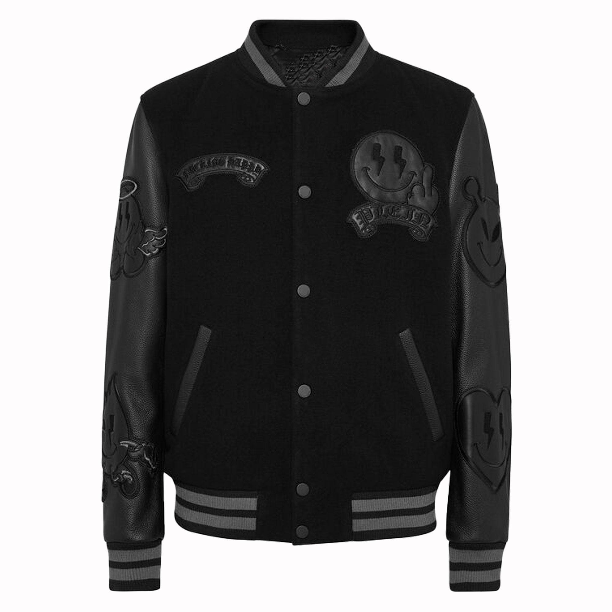 【美品】RRL BLACK CAT LEATHER VARSITY JACKET RRL RALPH LAUREN Black Cat Leather Varsity Jacket Men's size
