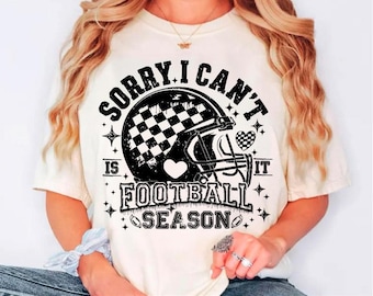 Sorry I Can't It Is Football Season Svg Png, Trendy Football shirt Funny Football Mom Png, Retro Checker Football design Trendy Football Svg