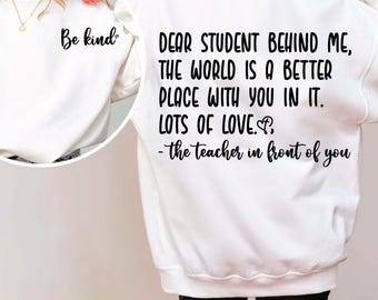 Dear Student Behind Me Svg, Person Behind Me Svg, Be Kind Svg, Teacher Svg, Worthy Svg, You Matter Svg, Religious Svg, Faith Svg, Jesus Svg