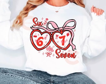 Valentines Day 67 Svg Png, Coquette Bow (Digital Download)