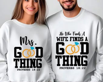 He Who Finds A Wife Finds A Good Thing Svg, Wifey Found Svg, Couple Svg, Husband And Wife Svg, Gift For Her, Couple Shirt Svg, Silhouette