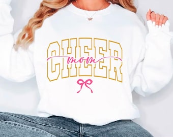 Cheer Mom Design, Bow Cheerleader, Iron On Svg Png (Digital Download)