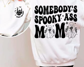 Spooky Mama Ghost Svg, Funny Halloween Design (Digital Download)
