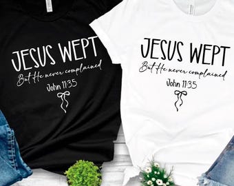 Jesus Wept SVG Bundle, Christian Bible Verse (Digital Download)