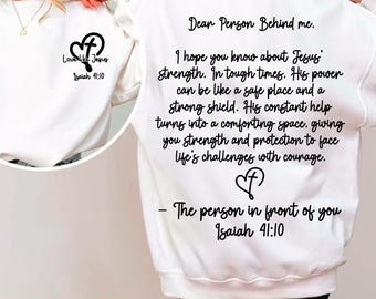 Dear Person Behind Me SVG, Love Like Jesus, Christian Faith (Digital Download)