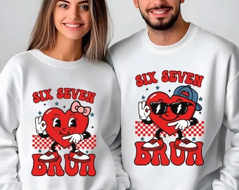 Six Seven Bruh 67 Valentines Day Svg, Six Seven Heart Valentine Svg, Valentine 67 Six Seven Png, Boy Girl Valentine Kids Png, Valentine Meme