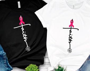 Faith Breast Cancer Awareness Pink Ribbon Svg Png (digitale download)