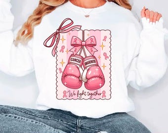 Gants De Boxe De Survivante Du Cancer Du Sein PNG Avec Ruban Rose Et Fleurs De Cerisier, Conceptions De Sublimation De Sensibilisation Au Cancer - France