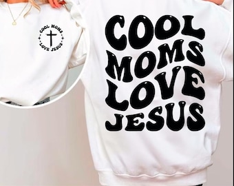 Jesus Svg, Retro Jesus Shirt Svg, Christian Svg, Cool Moms Love Jesus Design Svg, Bible Verse Svg, Faith Svg, Trendy Christian Mom Shirt Svg