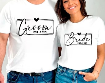 Varsity Bride and Groom 2025 SVG, Wedding Couple Shirt (Digital Download)