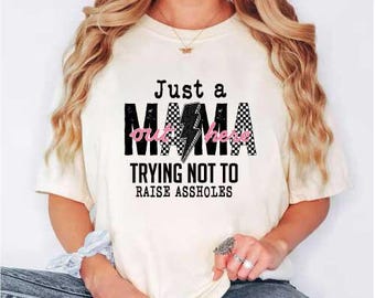 Solo una mamá aquí png, Mamá divertida png, Mamá atrevida png, Mamá con sarcasmo maternal png, Mamá a cuadros png, Mamá moderna png, Regalo del Día de la Madre
