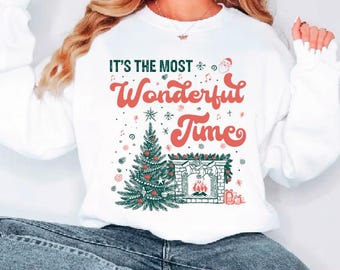 Tempo di Natale Svg, È il momento più meraviglioso Svg, Natale Svg, Natale vintage Png, Natale retrò Png