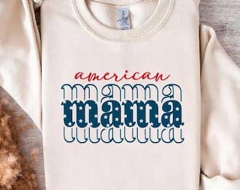 American Mama Svg Png, 4 de Julho Svg, 4 de Julho Svg, Camiseta Patriótica Svg, Dia da Independência Svg, Arquivos Digitais de Sublimação para Download