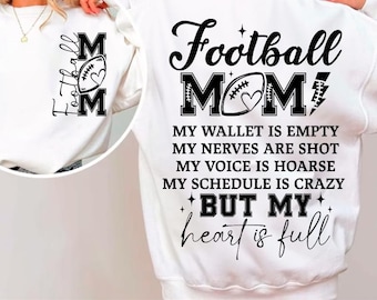 Football Mom SVG, Mom Life Cut Files (Digital Download)