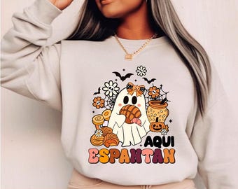 Conchas fantasma espeluznantes SVG, Halloween latino en español (descarga digital)
